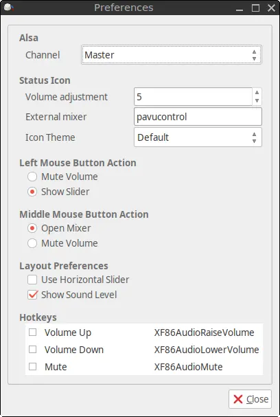 Volume Icon Preferences