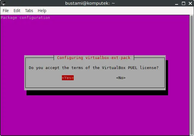 Accept the license terms