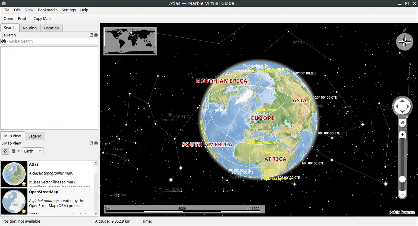 marble virtual globe