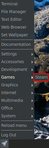 steam menu