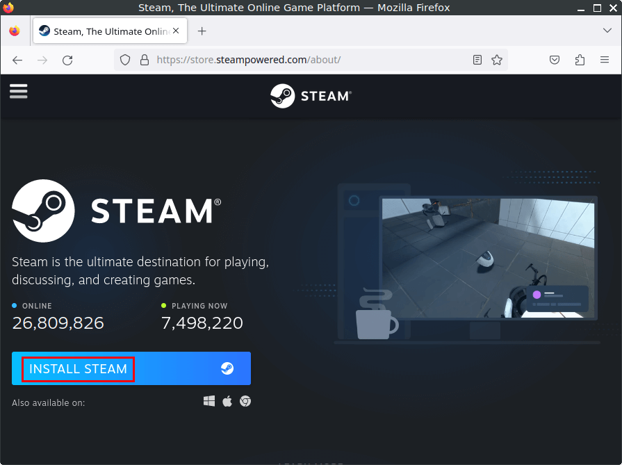 steam website