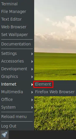 element menu