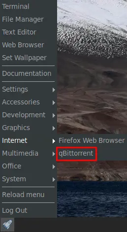 qbittorrent menu