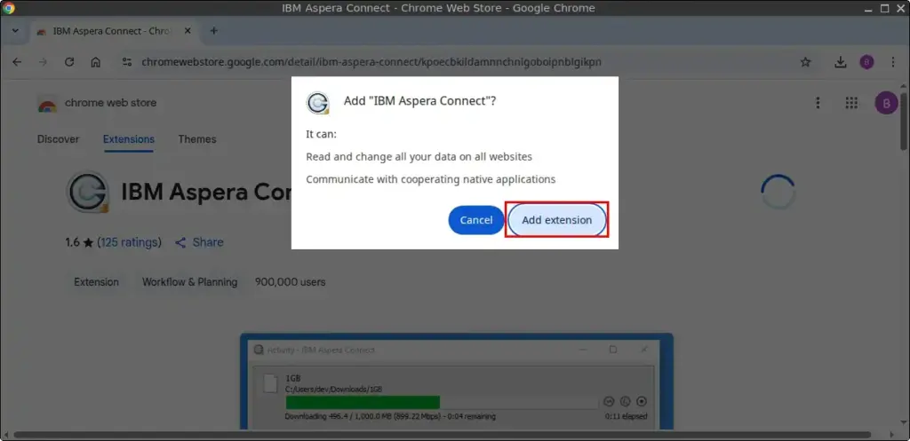 Click Add extension