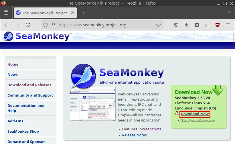 SeaMonkey website