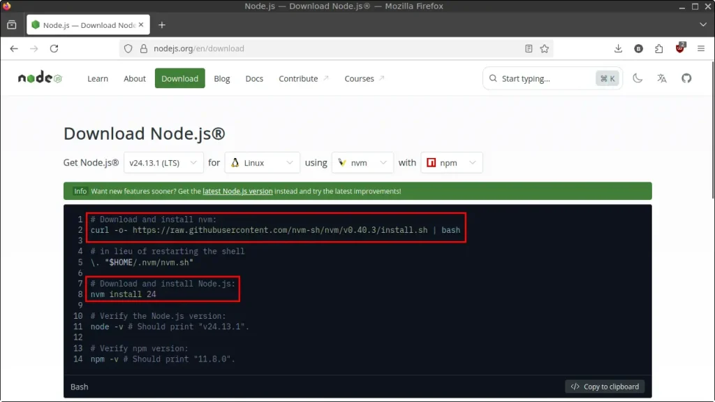 Node.js Download Page