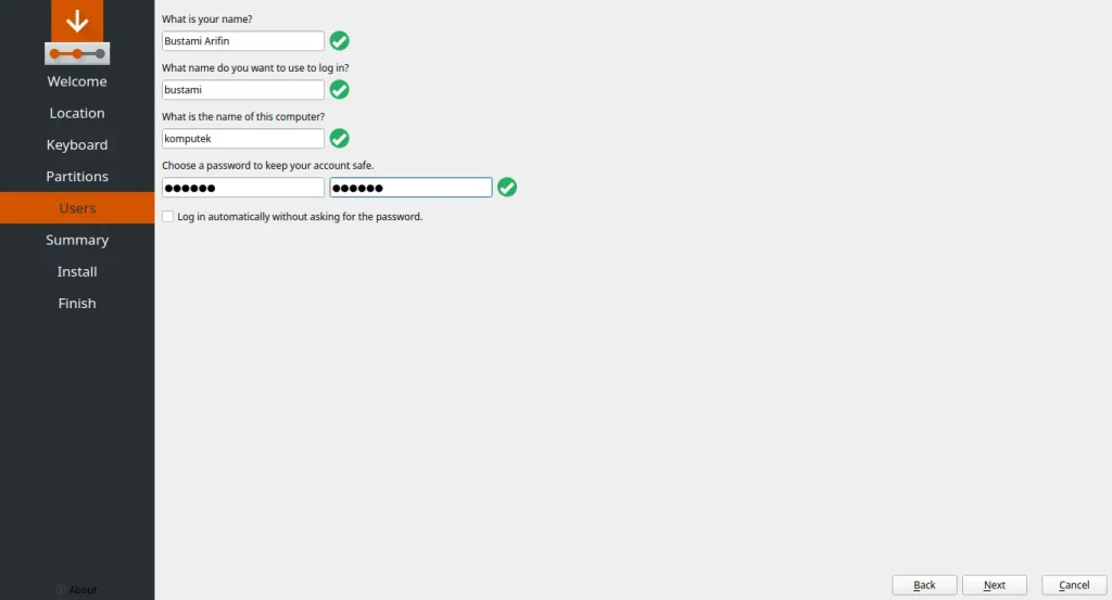 Create Your User Account