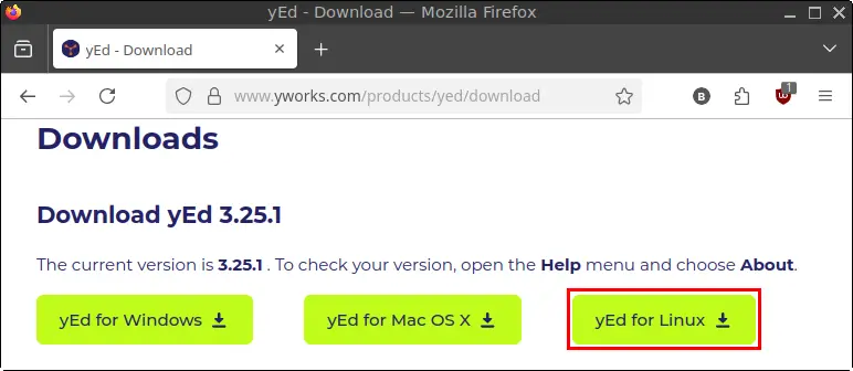 yEd Graph Editor Download page