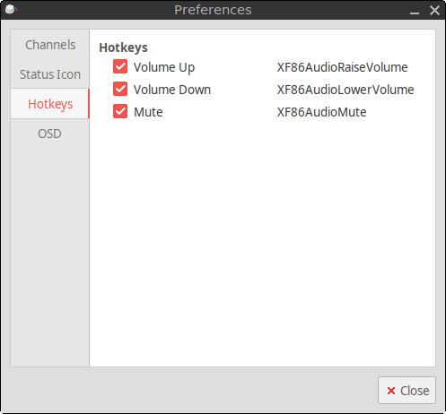 Volume Icon Hotkeys Preferences