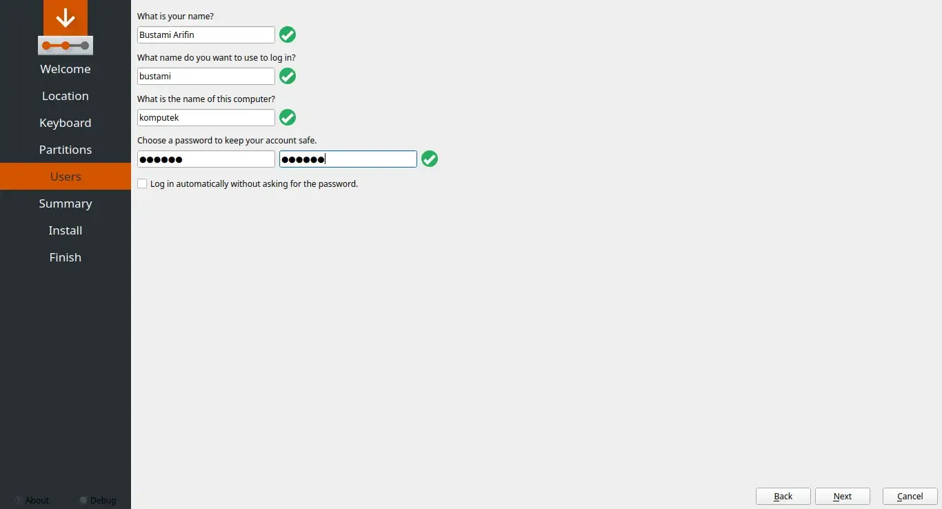 Create Your User Account