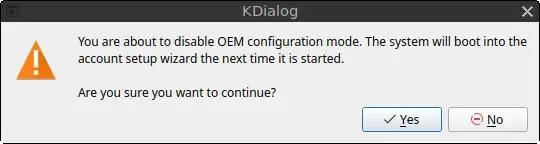 Finish OEM Warning